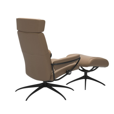 Paris Adjustable Headrest Chair & Ottoman