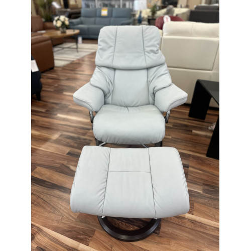 Stressless Reno Signature Base in Color Paloma Misty Grey (Small)