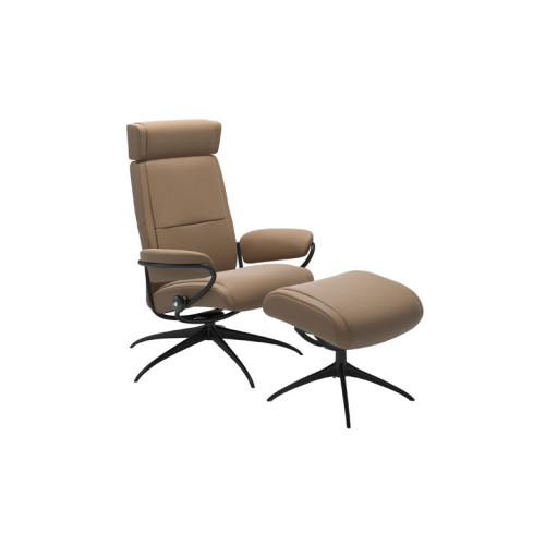 Paris Adjustable Headrest Chair & Ottoman